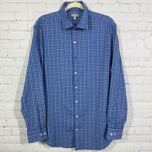 Vineyard Vines Performance Golf Shirt Mens XL Long Sleeve Wicking Plaid Gingham
